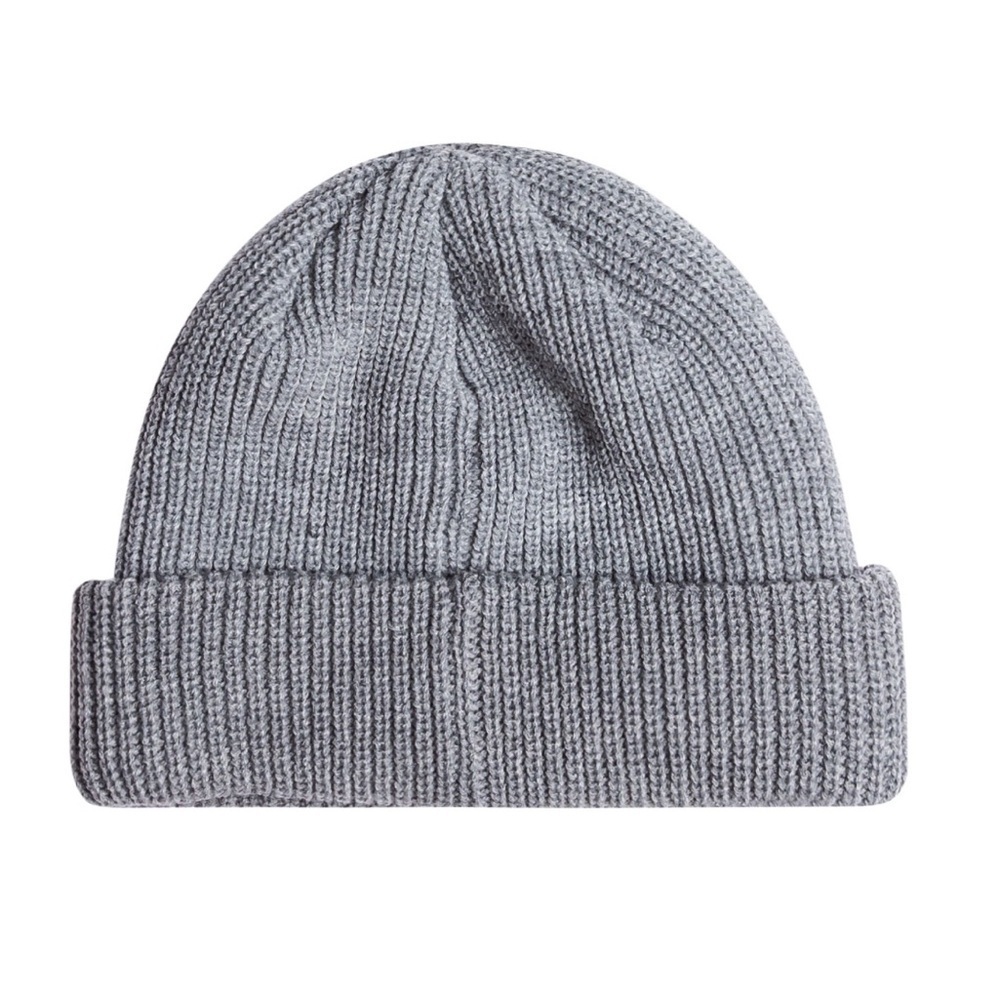 NWT Roxy Freja Cuffed Grey Ribbed Winter Beanie - Picture 3 of 6